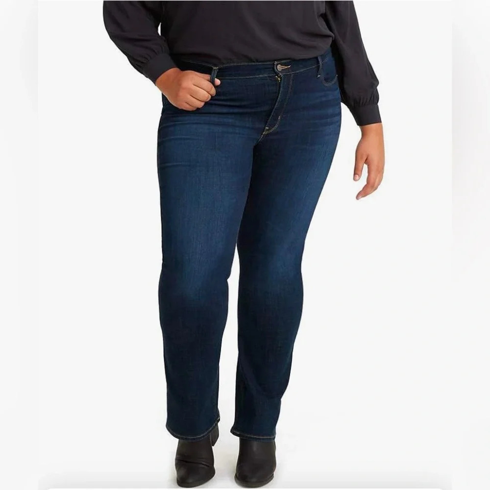 Women’s Levi's Classic Bootcut Mid-Rise Dark Denim Jeans Size W22 New With Tags